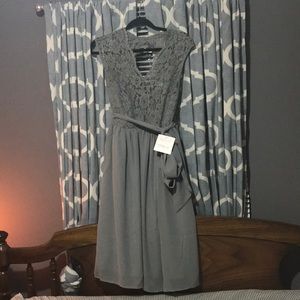Grey Lace Dress
